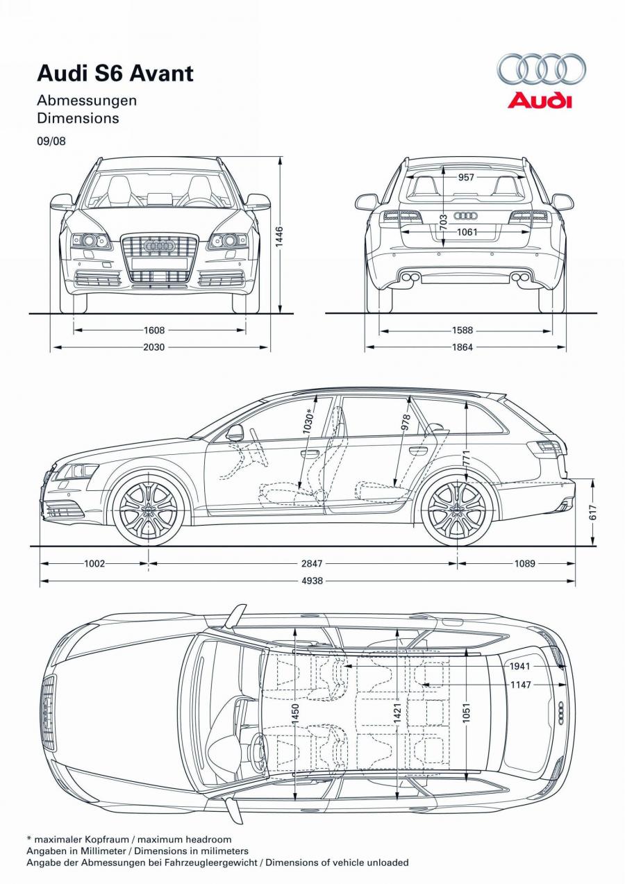 Схема Audi S6 Avant (4F, C6) 2008 года  (фото 10 из 10)